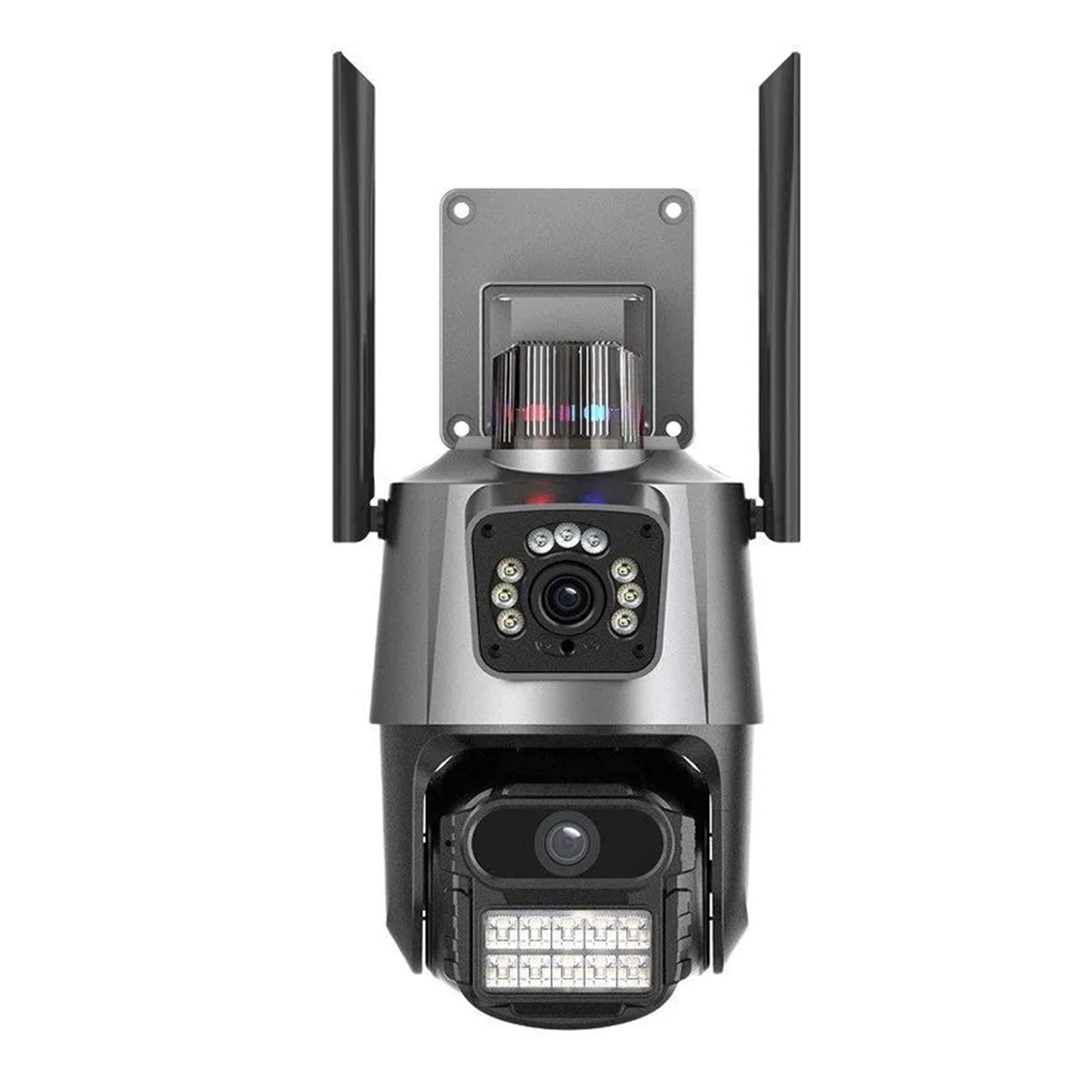 Ncaevgxrwjt Uk Plug 8Mp Dual Screen Wifi Ptz Outdoor Security Camera, Color Night Vision V360pro App Compatible Ip Cam(,8Mp No Card)