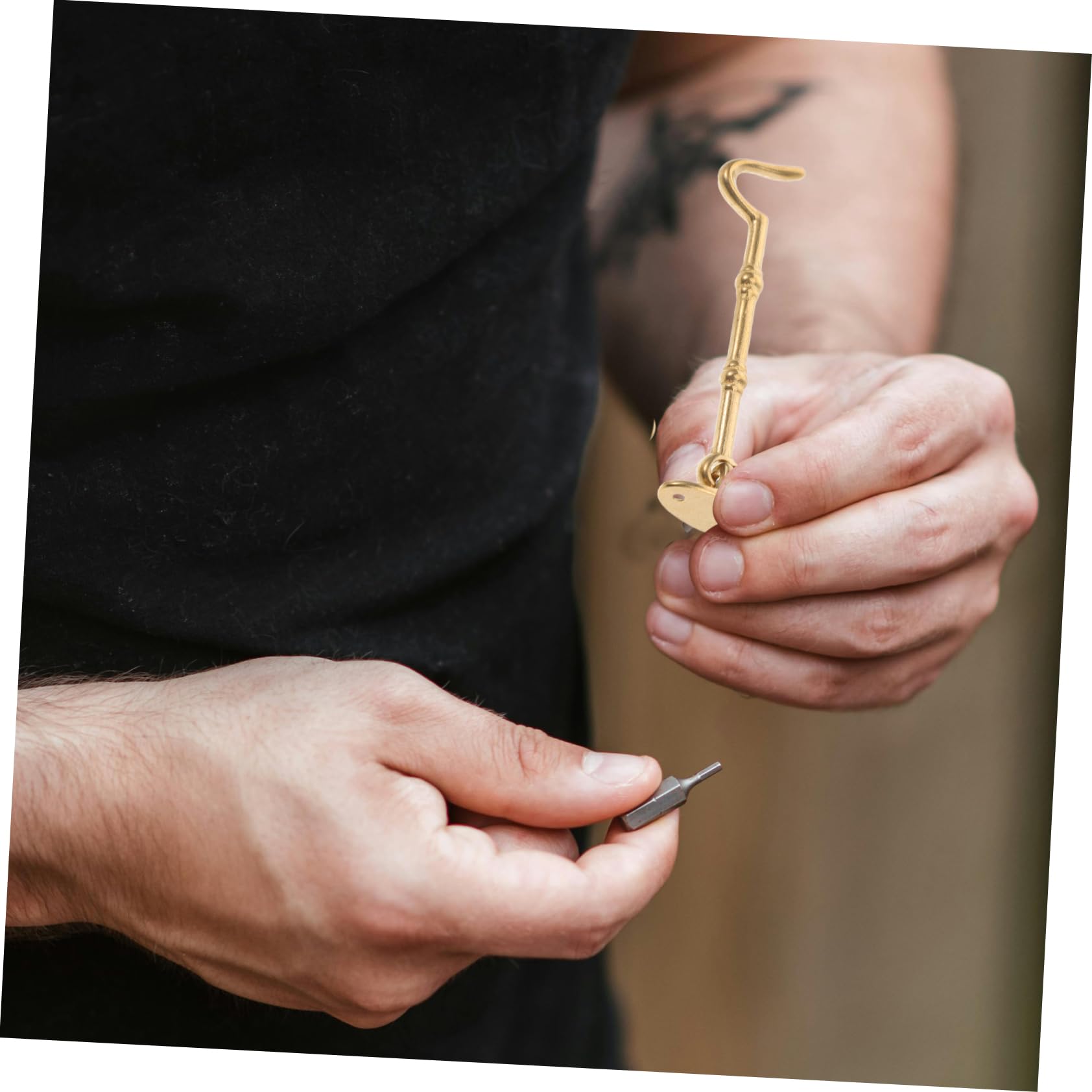 Levemolo Door Hook Latch Replacement Kit 4.1 Inches Cabin Hook Latch Multi-use Indoor Door Hook Lock for Window Door