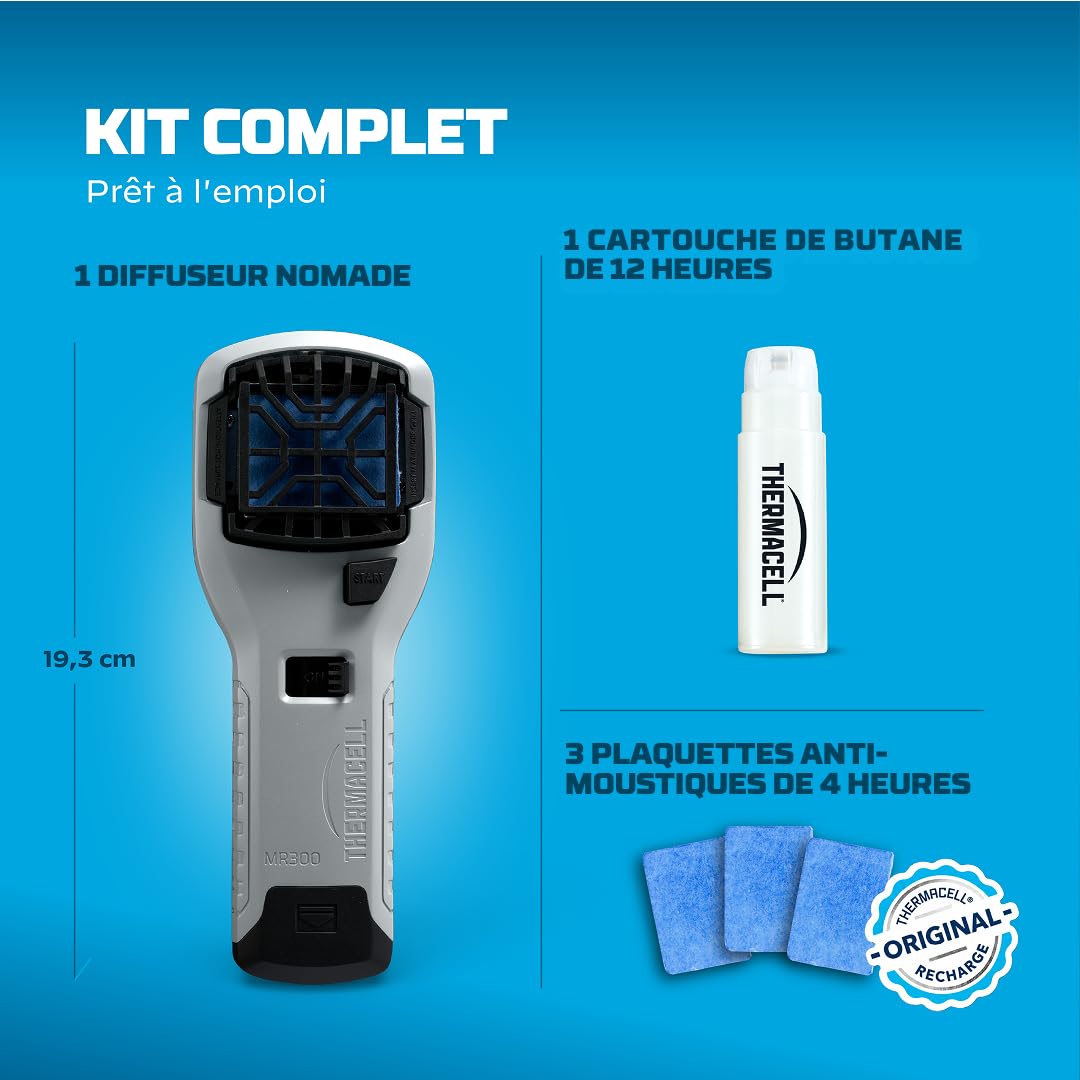 THERMACELL Bouclier Anti Moustiques et Moustiques Tigres - 20m² - 12h