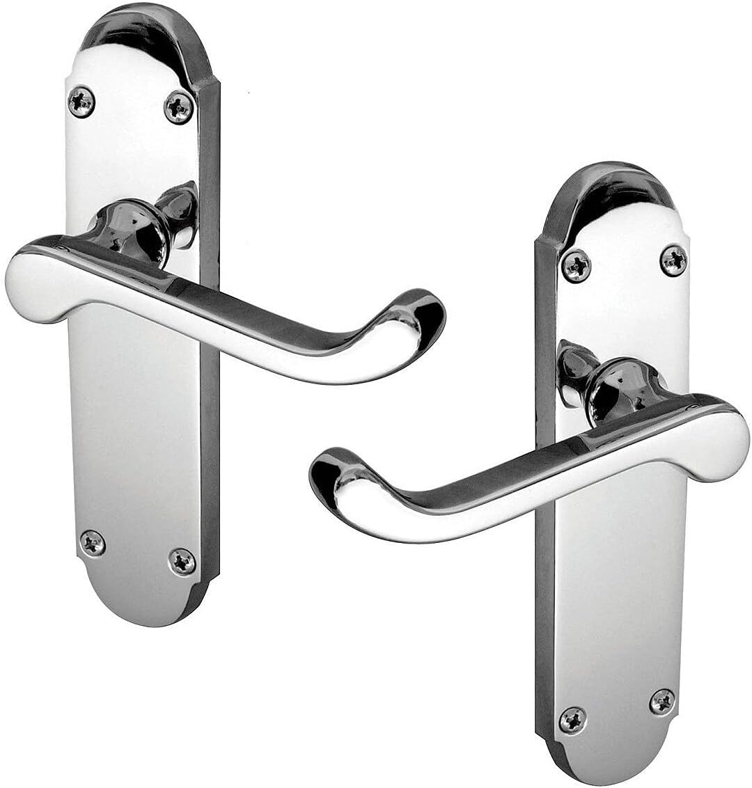 Haven Heritage Door Handles in Polished Chrome Silver Internal Door