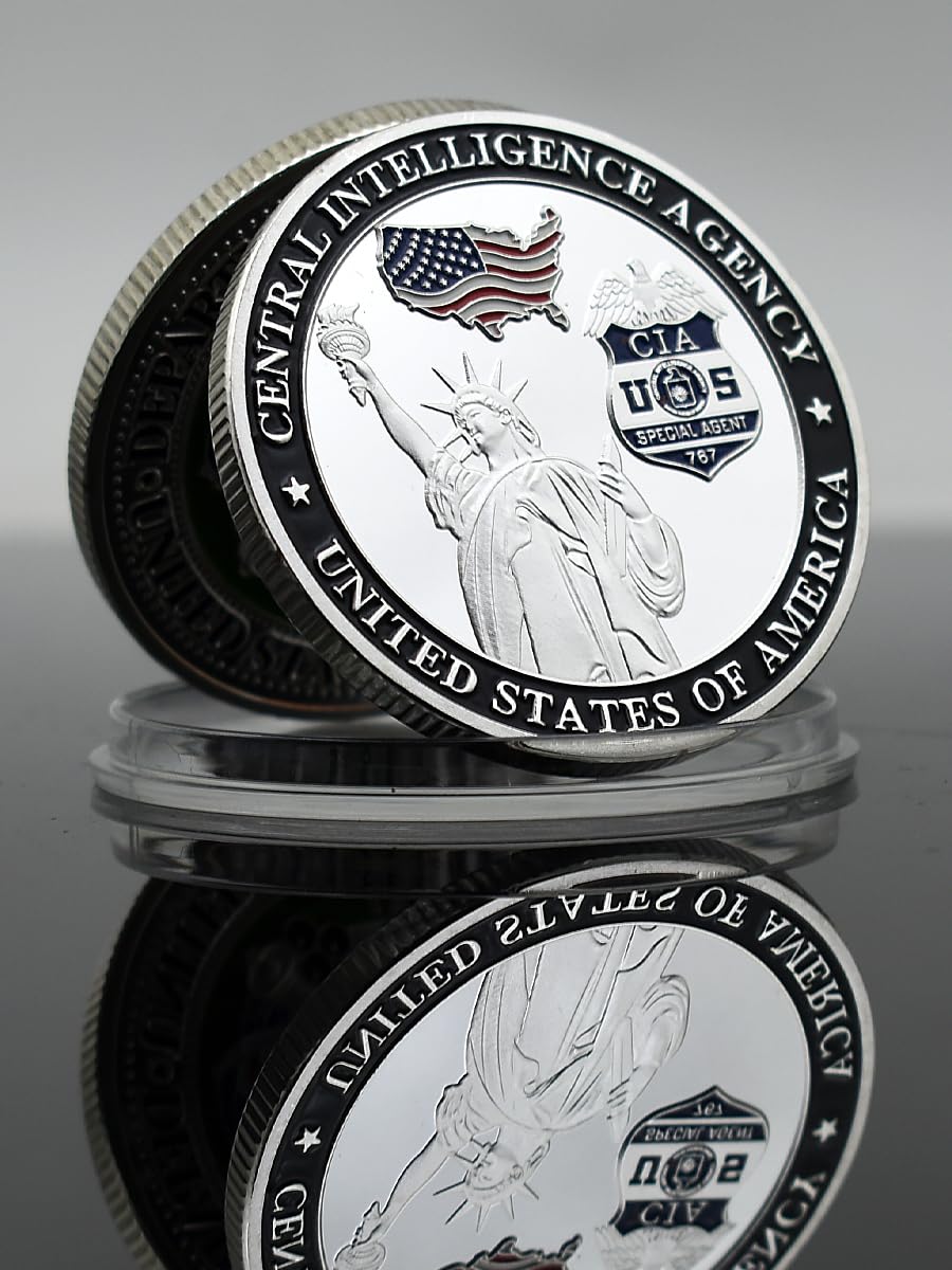 United States Central Intelligence Agency Challenge Moneta Statua Wolności Metalowy Medal Kolekcja Prezent