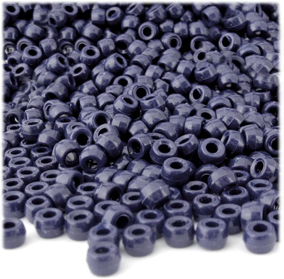 The Crafts Outlet 1,000pc Plastic Round Opaque Pony Beads 9x6mm Copper Beads