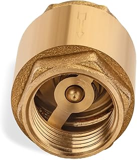 One Way Check Valve 1/2" Female Backflow Preventer, Check Valve for Repair NPT Female Thread Brass Float Reinforced - 0,5 inch Float Brass For Plumbing Water Boiler Heating System