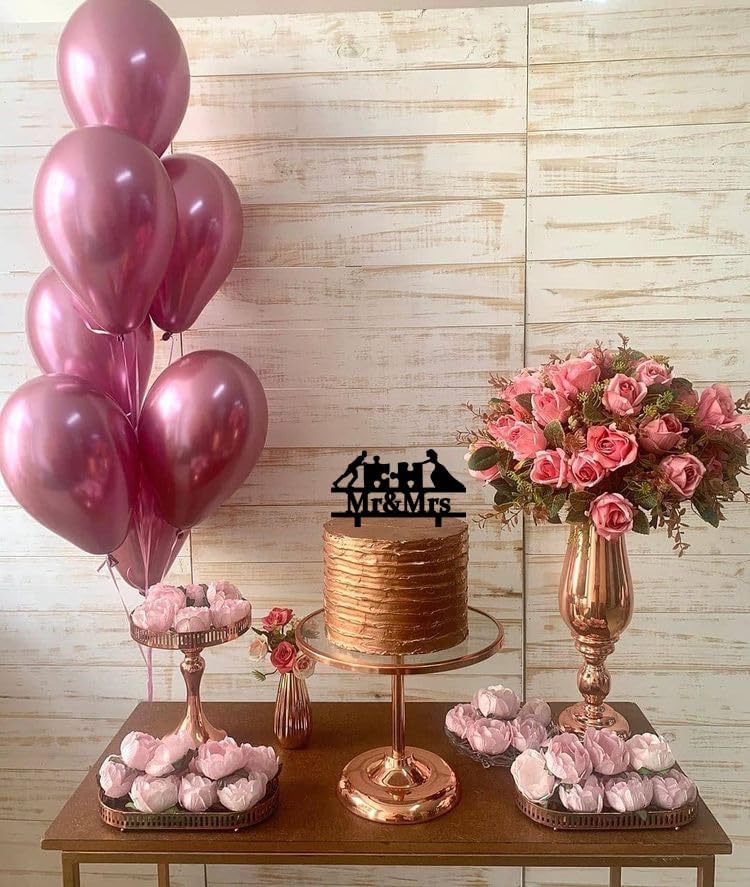 Miniatura 6 de Decoración de rompecabezas para pastel de boda, divertida decoración de pareja de Mr & Mrs para despedida de soltera, boda, compromiso y fiestas de