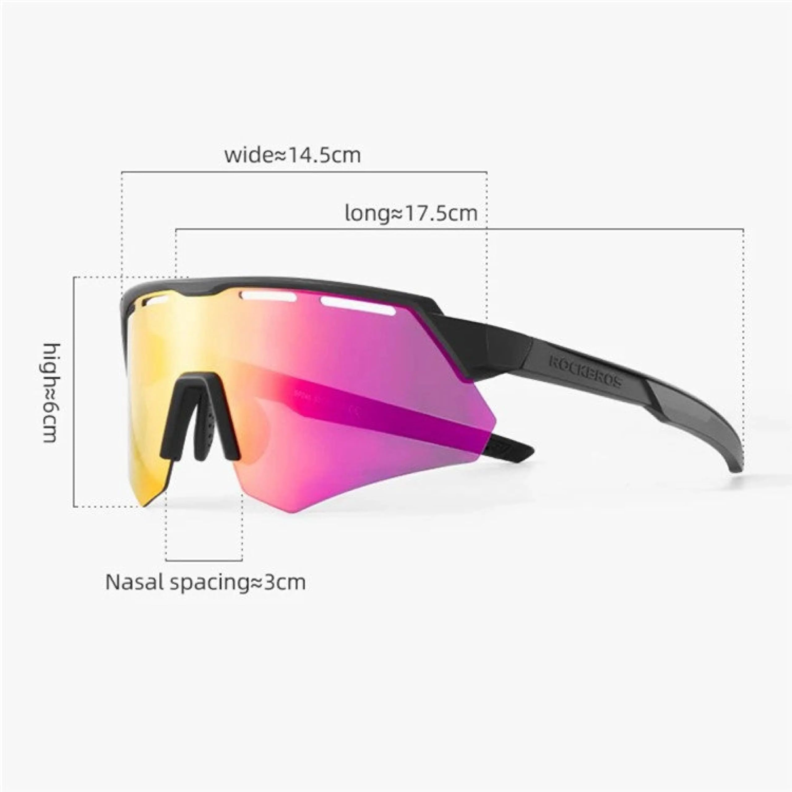 Sport-Sonnenbrille mit polarisierten Gläsern, ergonomische Passform, UV-Schutz für Radsport, Laufen & Outdoor