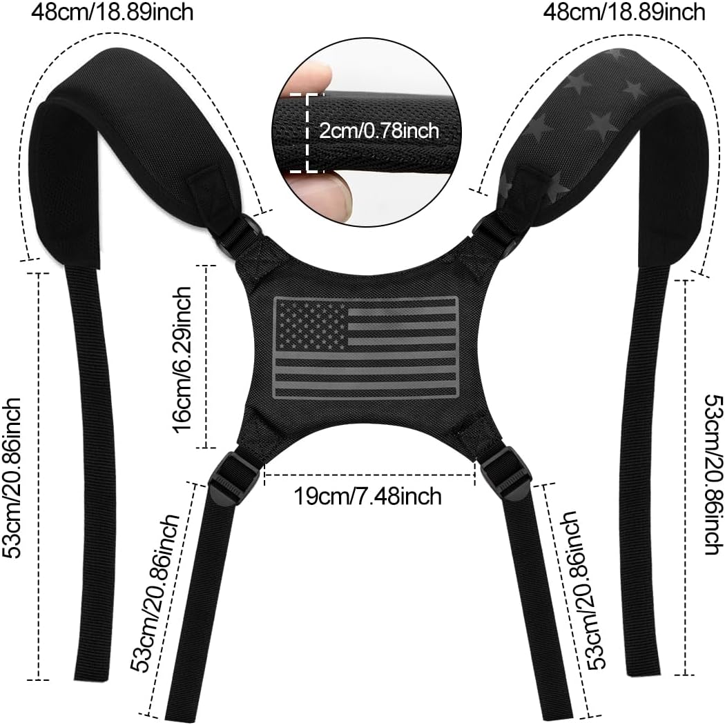 Golf Bag Straps Replacement Golf Adjustable Waterproof Star Golf Bag Backpack Straps Double Shoulder Golf Bag Carry Strap for Taylormade Callaway and More