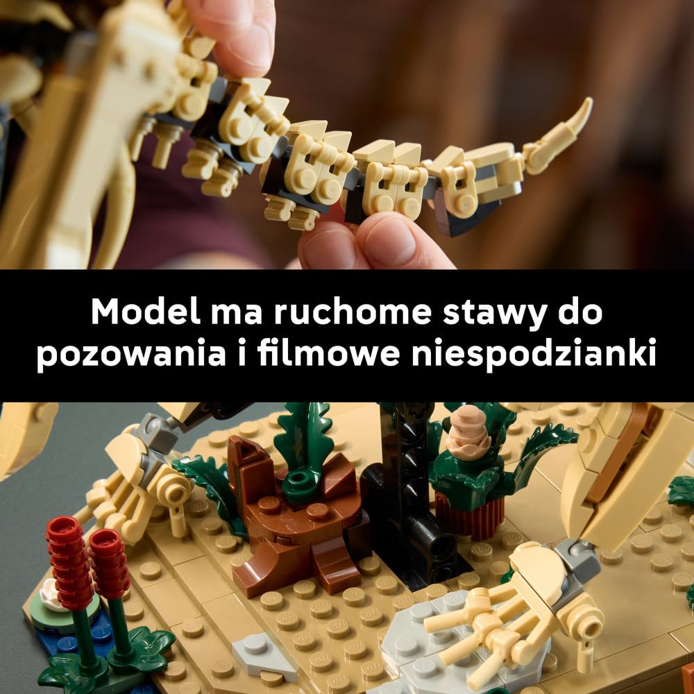 LEGO Jurassic World Szkielety dinozaurów: triceratops 77985 | Kolekcjonerska figurka, model triceratopsa, prezent dla fana dinozaurów, zestaw dla dorosłych do ekspozycji, 1154 elementy