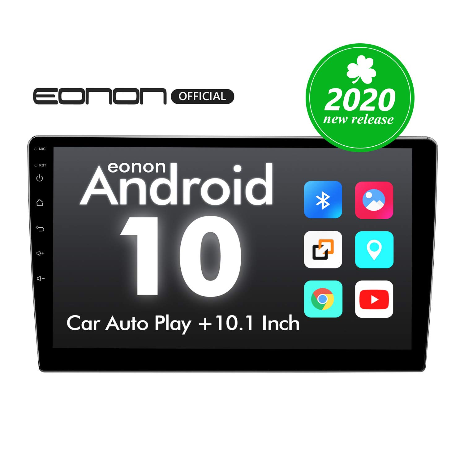 2020 Double Din Car Stereo,Android 10 Radio with Bluetooth 5.0, Eonon 10.1 Inch Car Radio Android Head Unit Car Stereo with Navigation with WiFi/Fast Boot/Backup Camera(NO DVD/CD)-GA2187