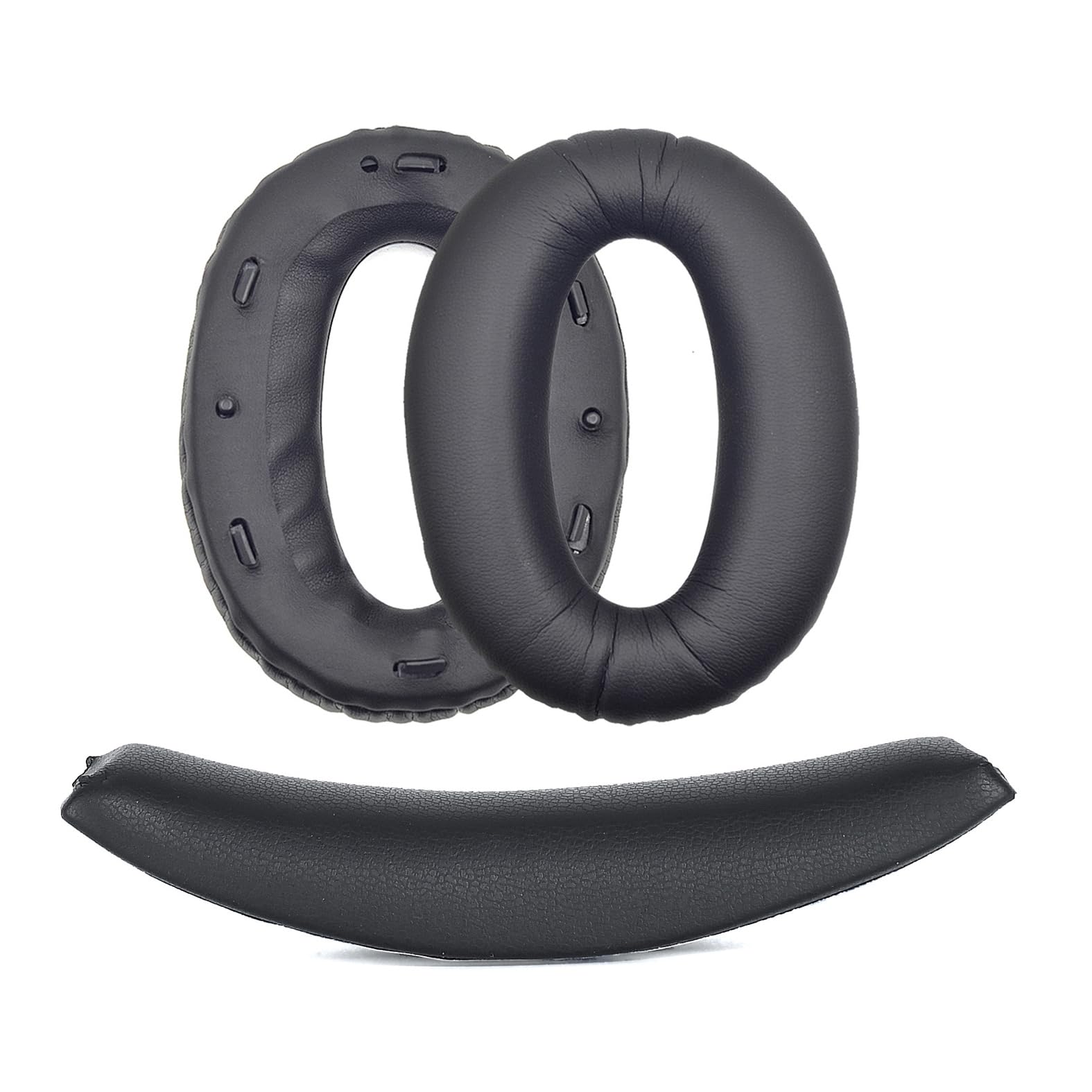 JOYSOG 交換用パッド for Sony WH-1000XM2 / MDR-1000X オーバーイヤーヘッドホン イヤークッション ヘッドバンドカバーパーツ (ブラック)