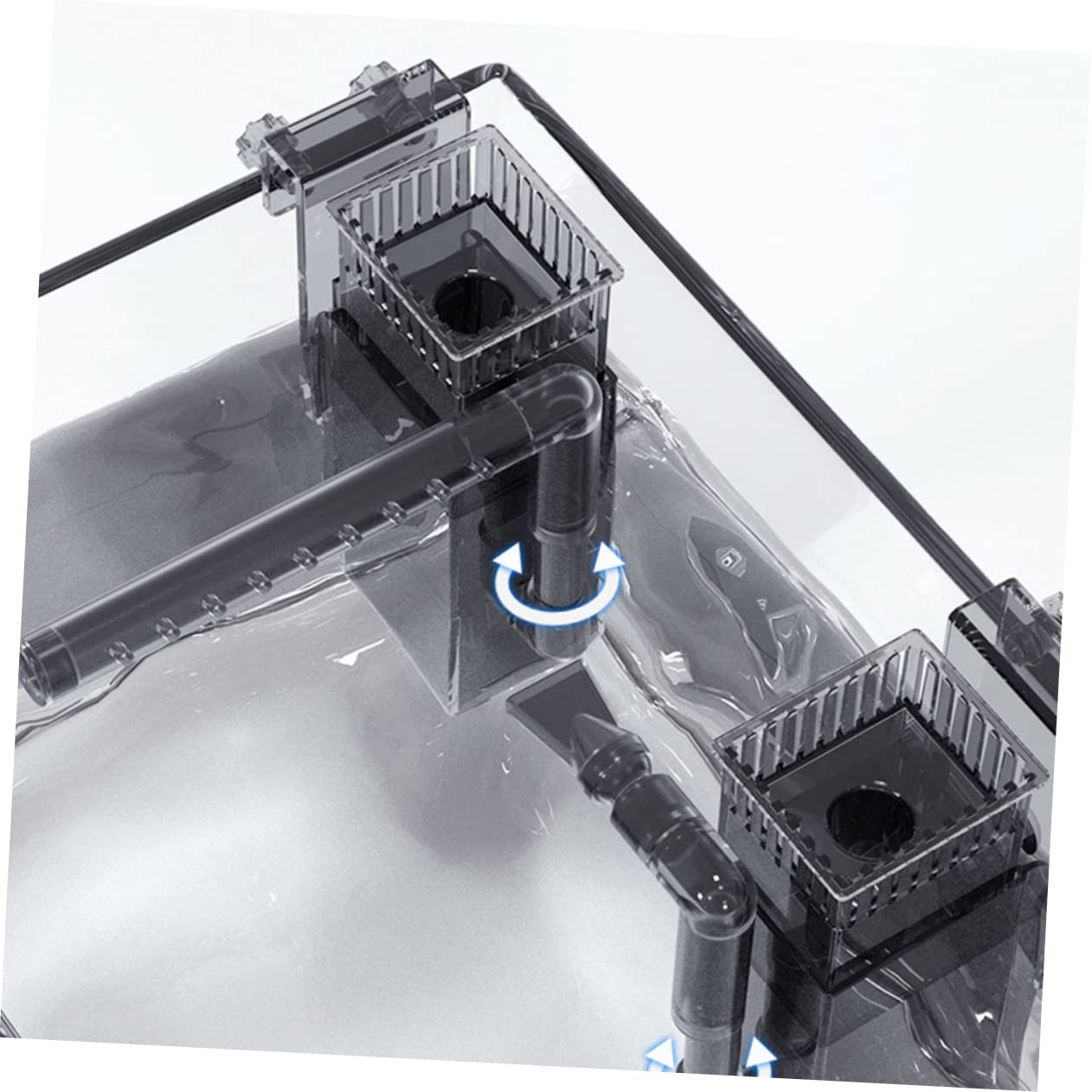 Toyvian 2 Pezzi Filtro a Film D' Aeratore per Acquari Accessori per Acquari Processore di Film D' per Rimozione del io Filtro o Pompa dell'Acqua Nero ABS