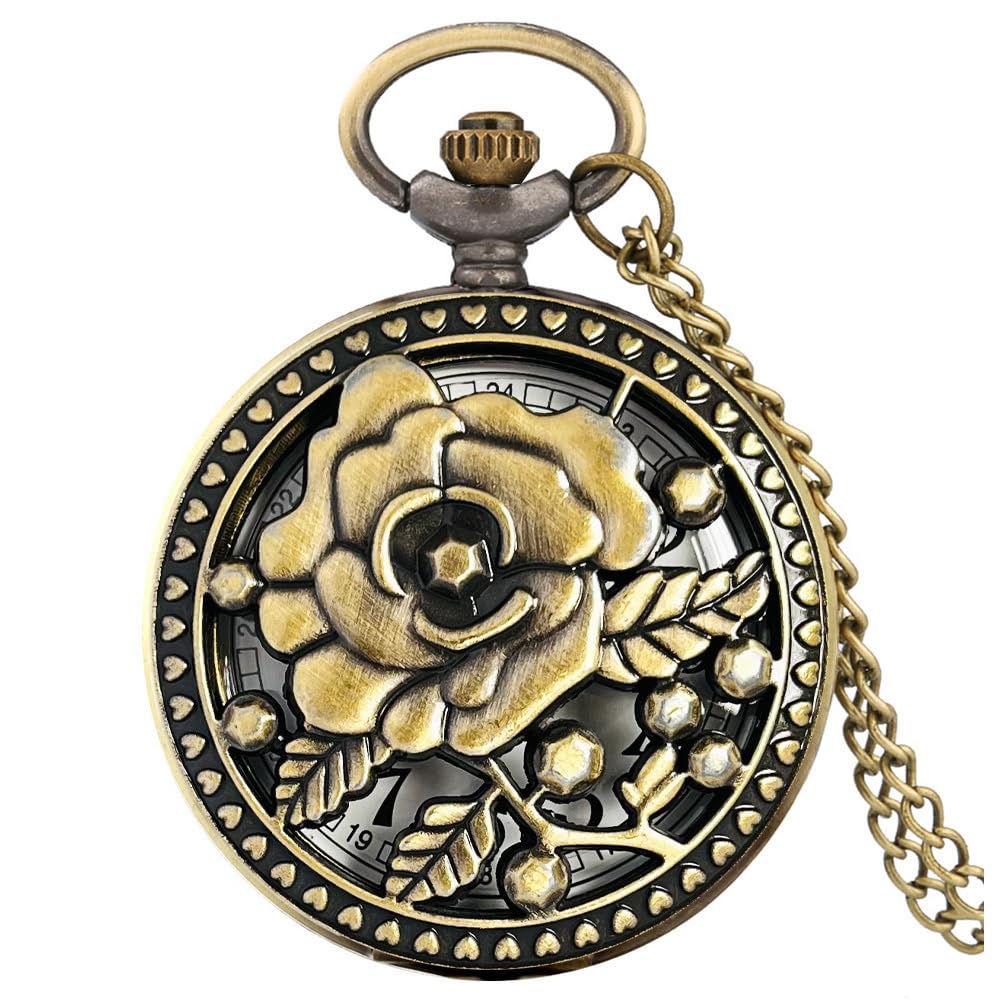 VIGOROSO Vintage Alice in Wonderland Pocket Watch for Women Men Pocketwatch