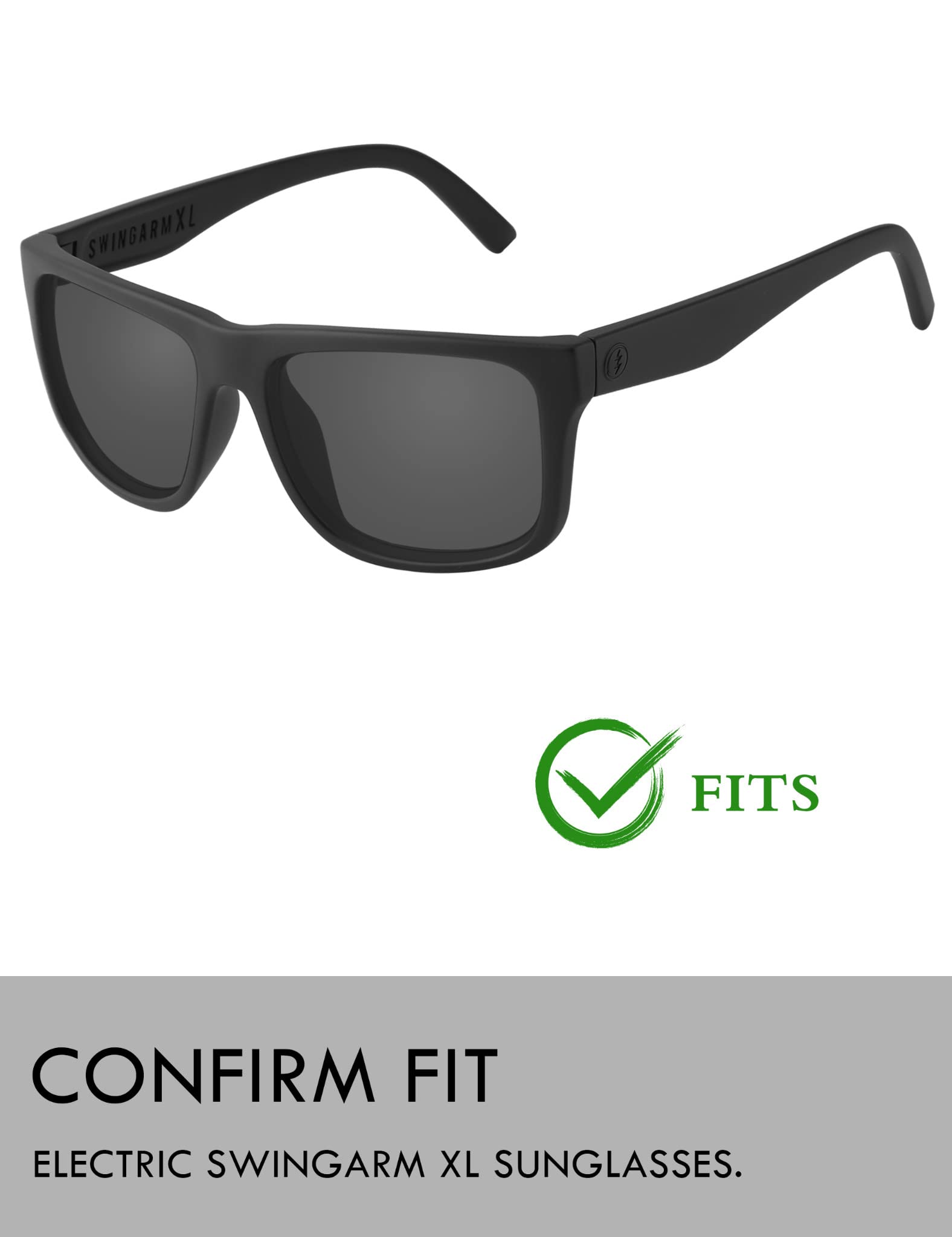 Raydi Verres de rechange en polycarbonate pour lunettes de soleil électriques Swingarm XL