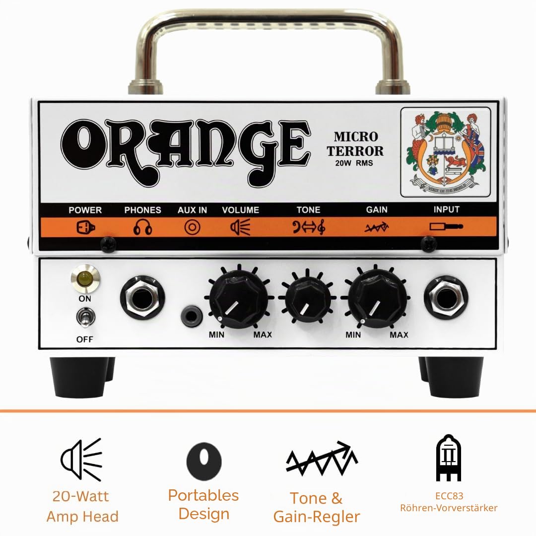 Orange Micro Terror Gitarrenverstärker mit 20 W Röhrenvorverstärker.
