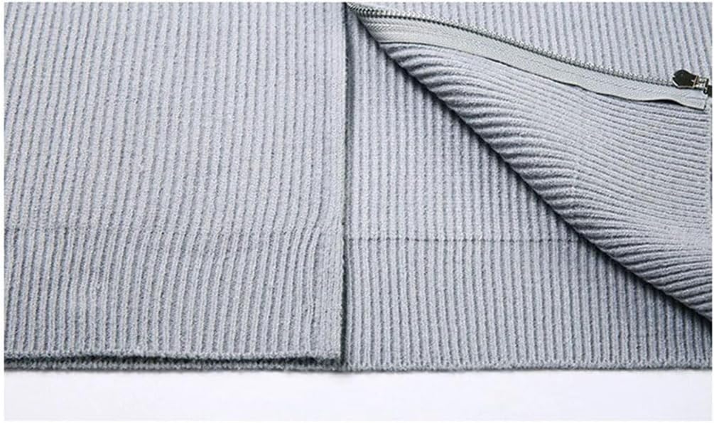 Men's Vintage Cardigan Spring Autumn High Collar Zipper Knit Casual Sweater