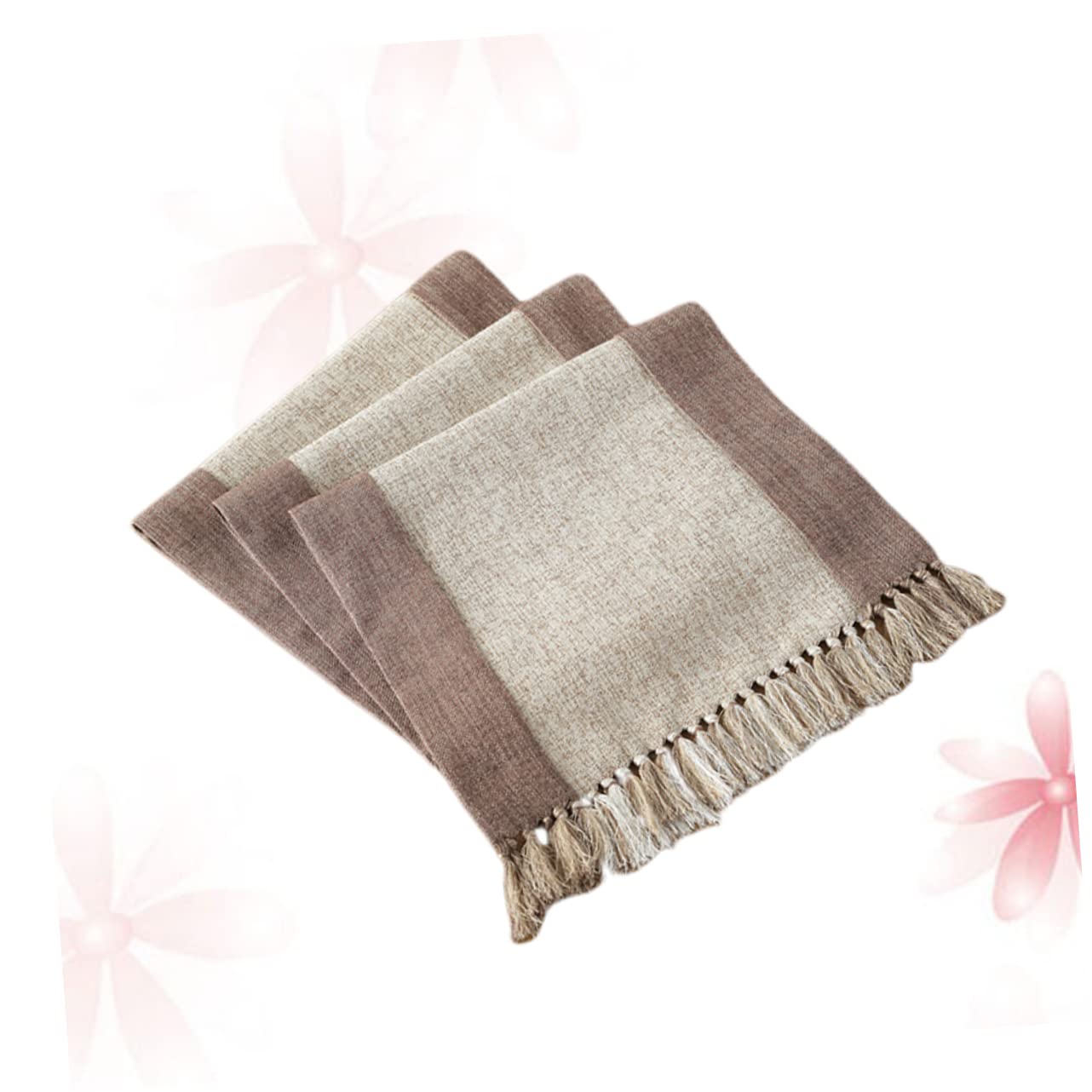 Ciieeo Runner da Tavolo Nappine 38x200 Cm in Cotone Beige