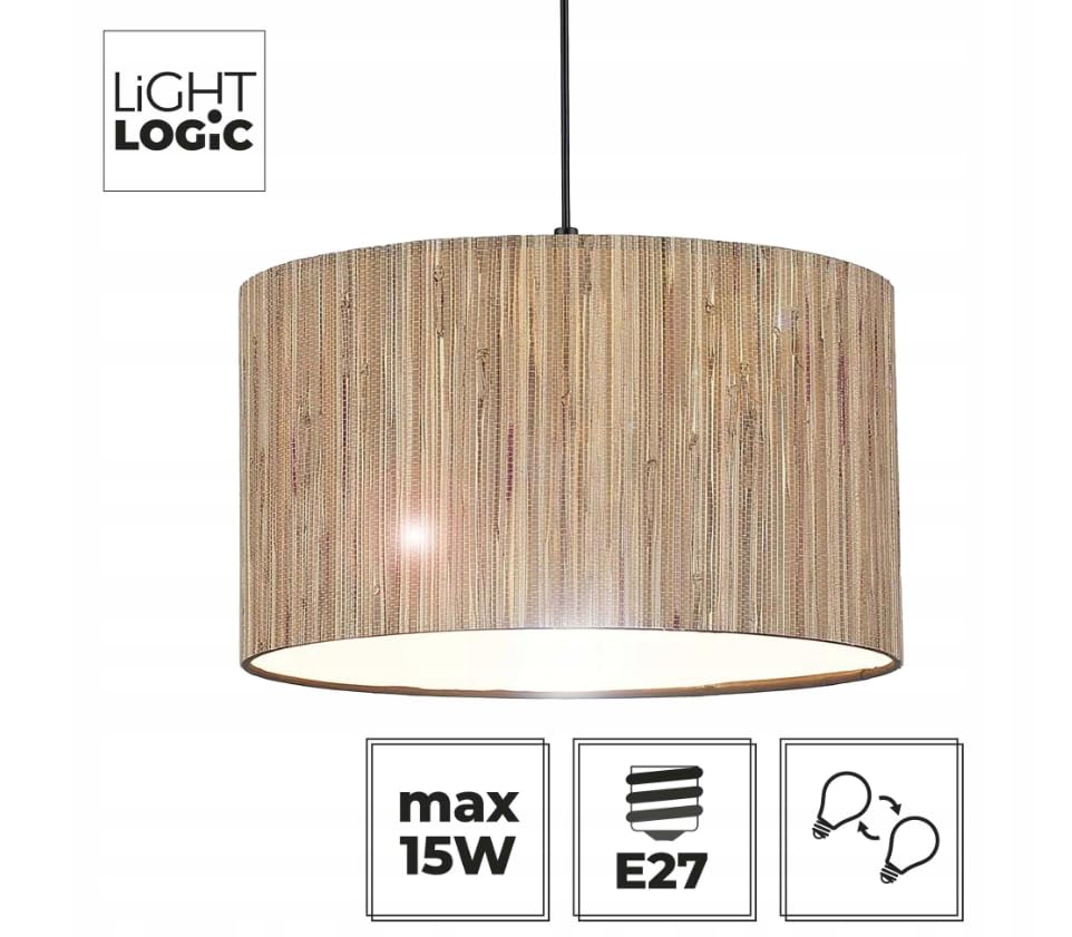 Pendellampe für Wohnzimmer - Hängelampe Höhenverstellbar für E27 LED Leuchtmittel - Moderne Pendelleuchte, Innenbeleuchtung für Küche Schlafzimmer