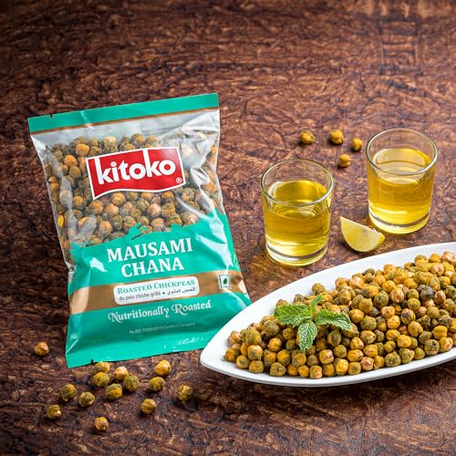 Image of Kitoko Roasted Mausmi Chana with Skin 200gm Pack of 2, Masala Bhuna Chana