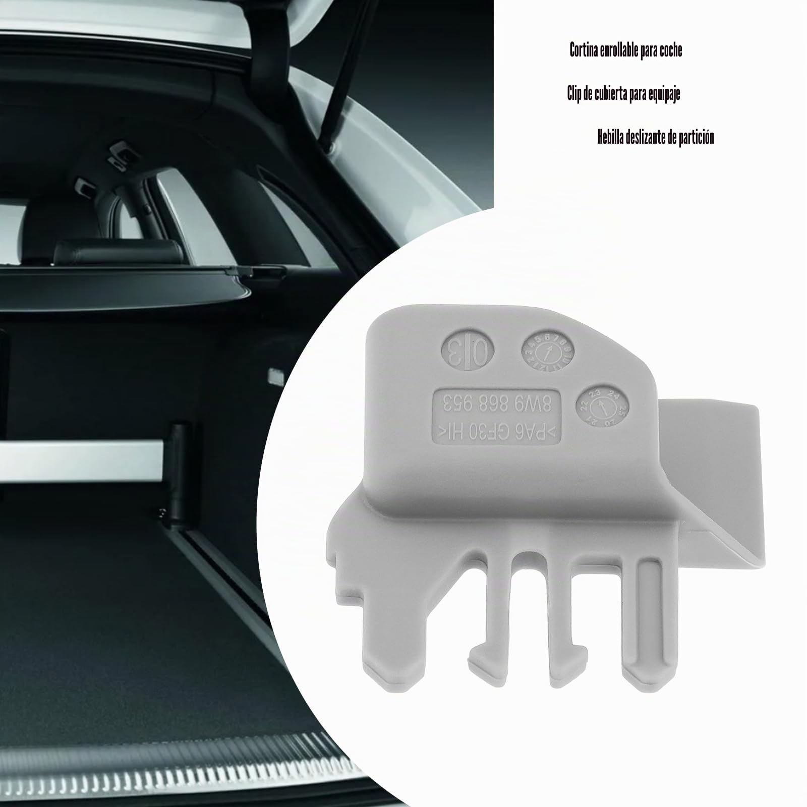 ECSiNG Conductor de Persiana Enrollable para Maletero Instalación de Persiana Enrollable para Maletero Compatible con Audi A6 2012-2018 Persiana Gris Izquierda 8W9868953 EP5