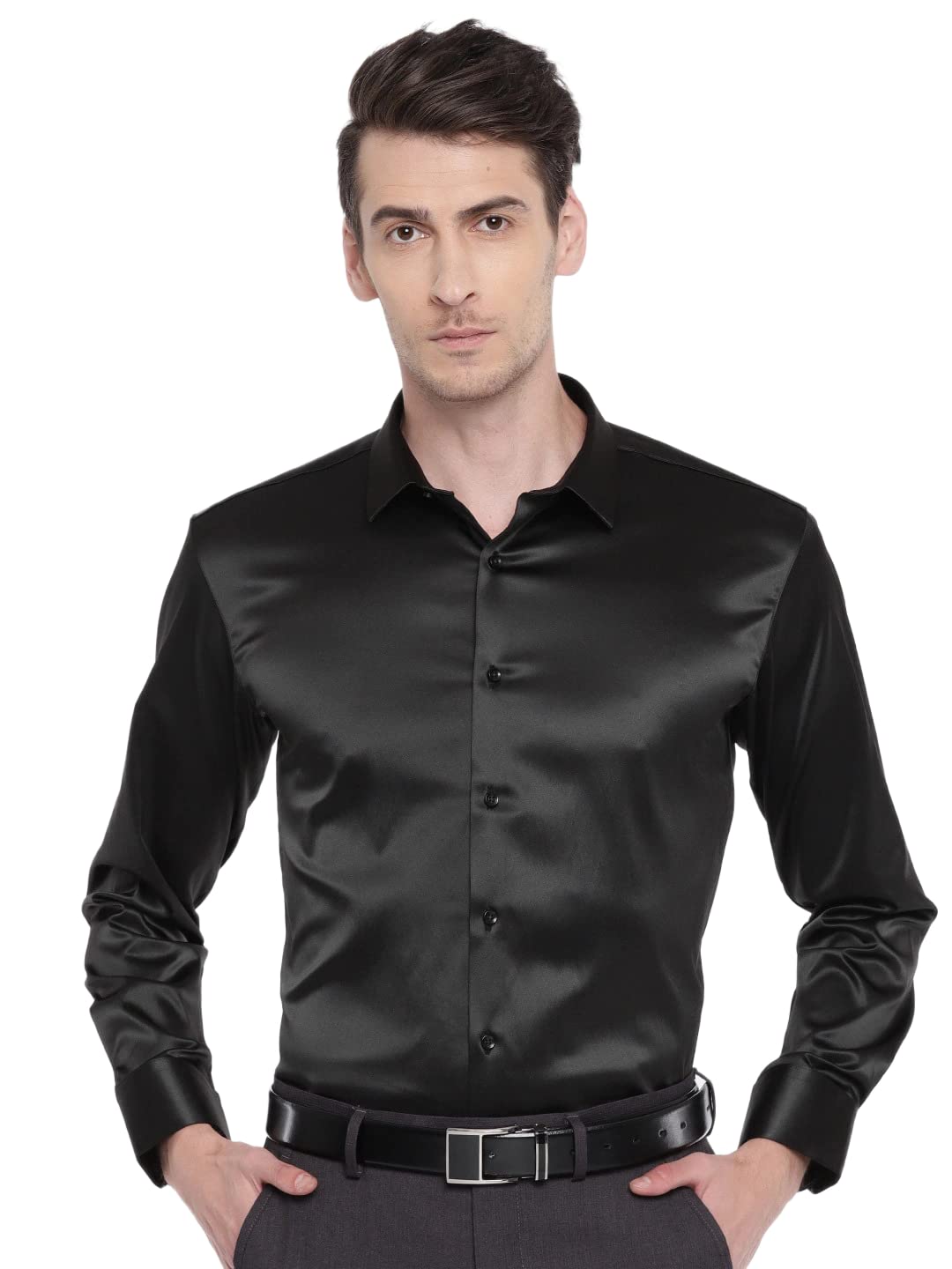 Men's Regular fit Full Sleeves Satin Shirts