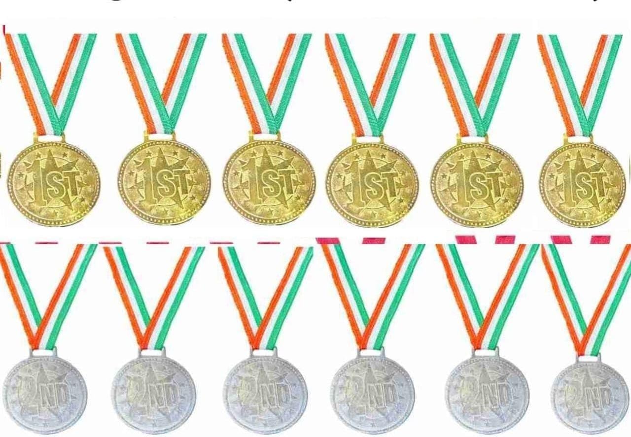 Winner Award Medals Gold Silver Bronze | Sports Day, School Events, Games & Tournament Medals (GS Pack of 12)-image-19