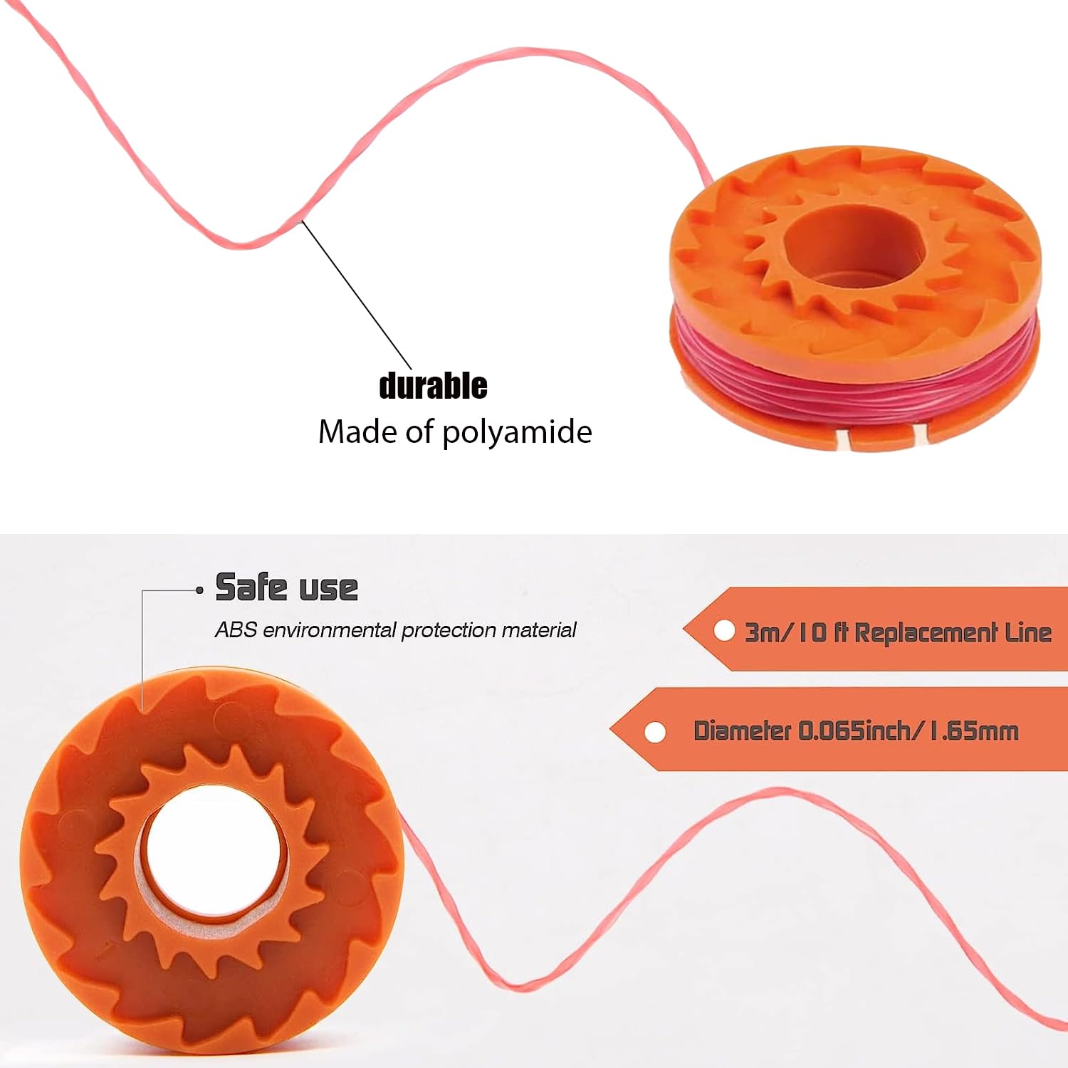 Kit Bobine 05307-20 Lot 14 Bobines Tondeuse Gardena - 6,1m X 1,65mm - Compatible Multiple Modèles - 12 Bobines + 2 Capuchons Bobines Rechange Gardena