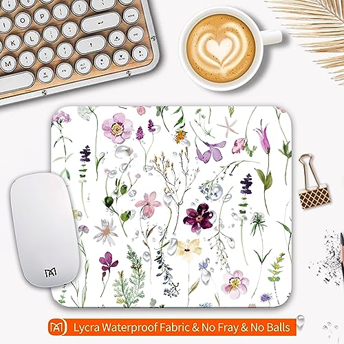Armanza Square Mouse Pad Beautiful Flowers Plants, Personalized Premium-Textured Custom Mouse Mat Design, Washable Mousepad Lycra Cloth, Non-Slip Rubber Base Computer Mouse Pads For Wireless Mouse #TOP2