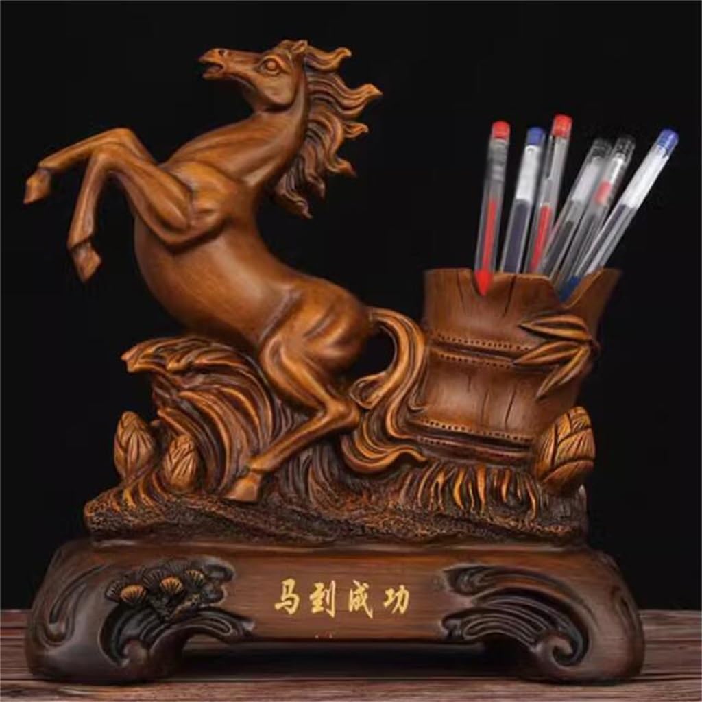 Décoration porte-stylos, boîte de rangement pour papeterie de bureau, porte-stylo décoratif chinois, seau, fournitures de bureau