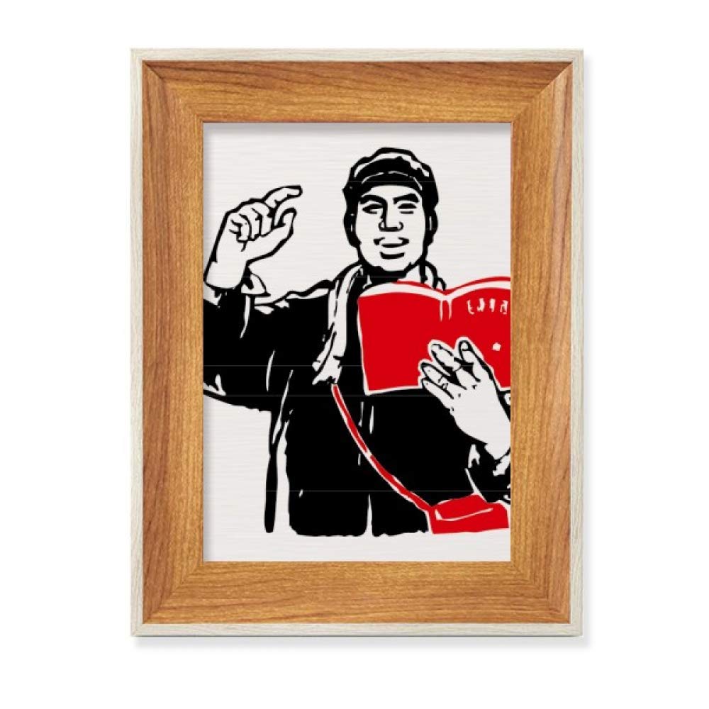 Peinture art affichage tableau avec cadre photo bois bureau rouge
