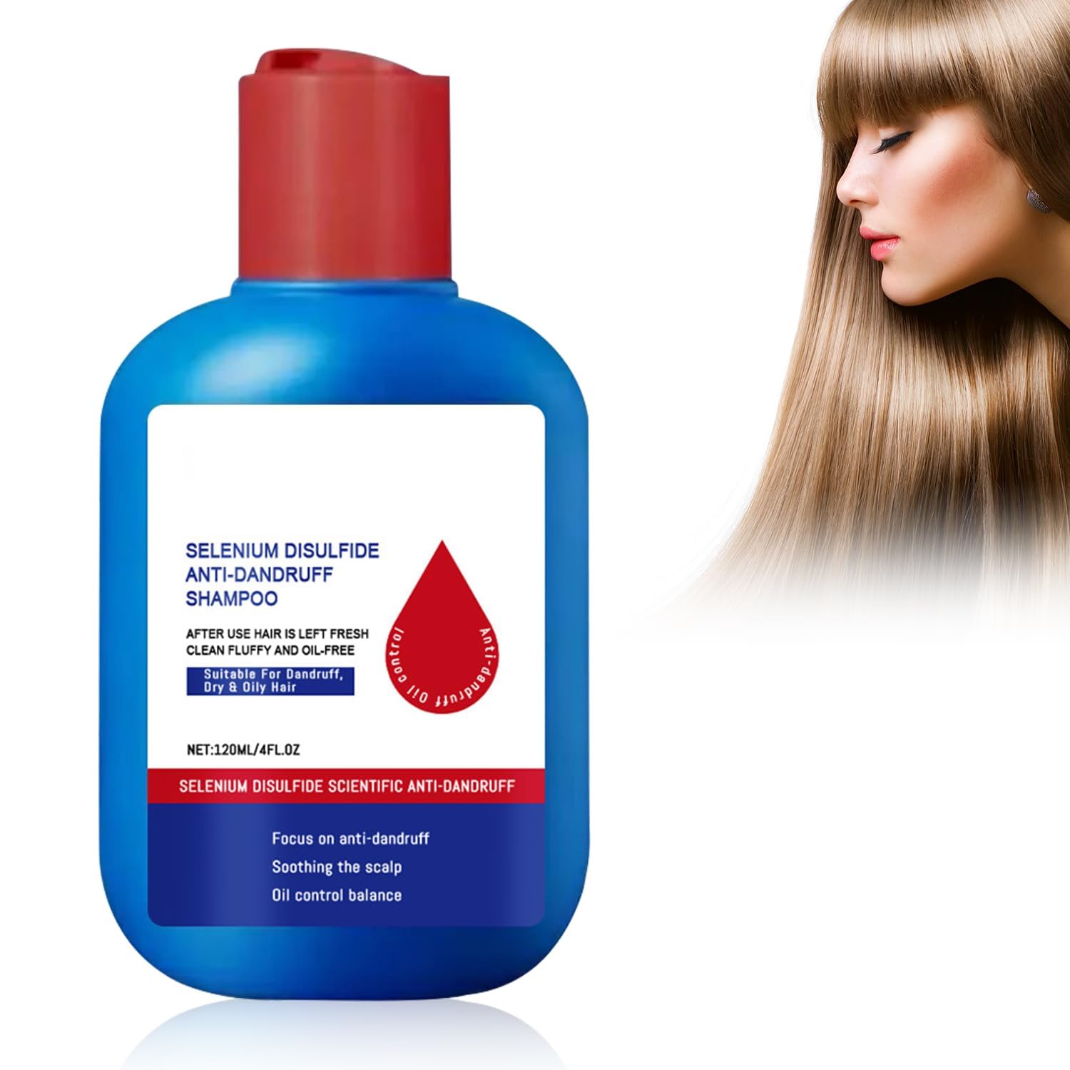 Anti-Dandruff Shampoo, Oil Control Formula for Men and Women, 120ml