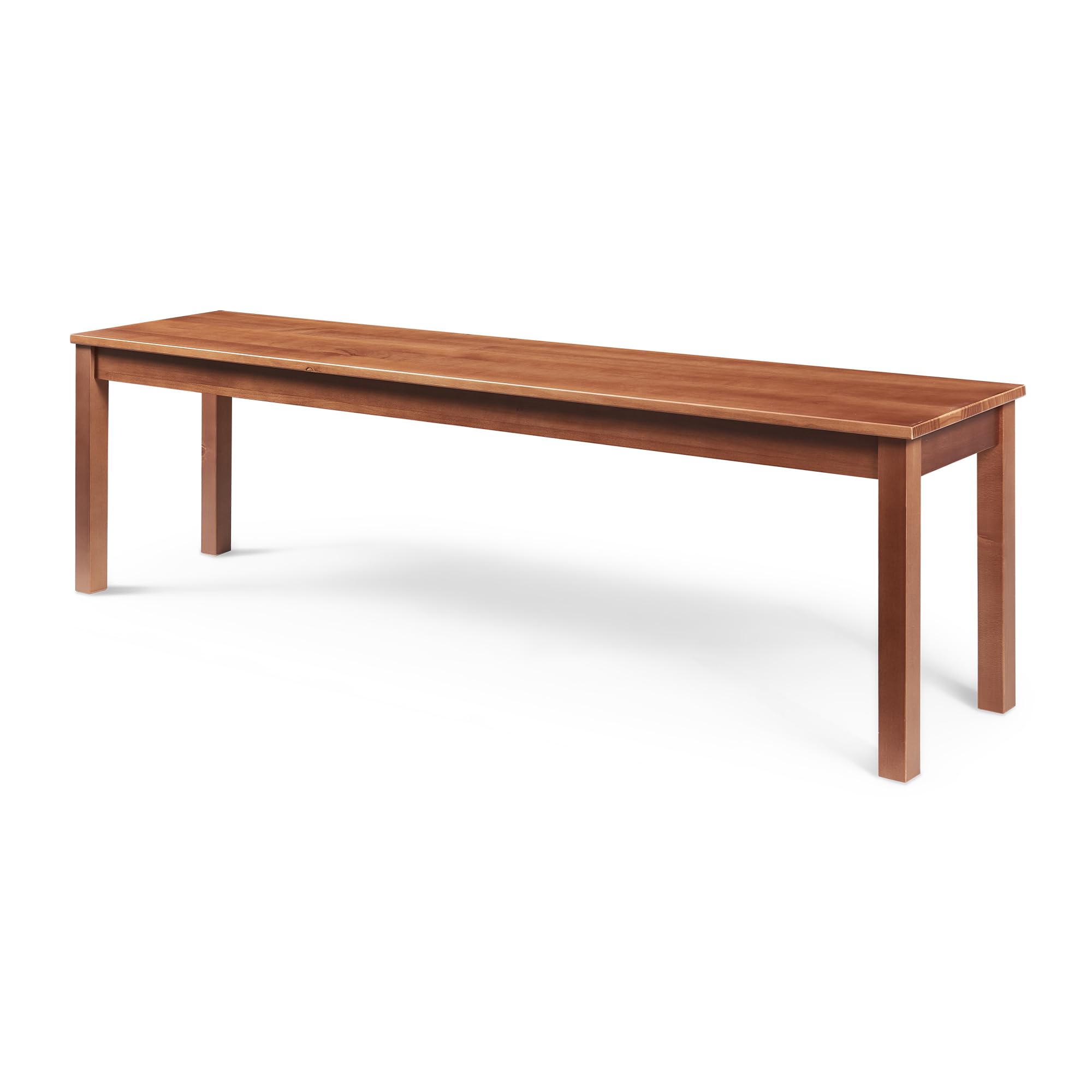 [en.casa] Panca da Pranzo in Legno di Pino per Interni Seduta Sgabello da Tavolo Cucina Ingresso Soggiorno 160 x 35 x 45 cm - Effetto Noce