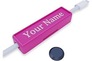 snapTAG® Magnetic Personalized Phone Cable Name Tag with Custom Engraved Name -...