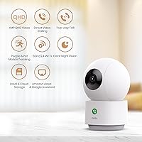 Vista 2 de aosu Cámara de Seguridad Interior de 4MP - Monitor de Bebé Cámara para Mascotas 2.5K 360° para Seguridad del Hogar con Router Wi-Fi de 5/2.4 GHz