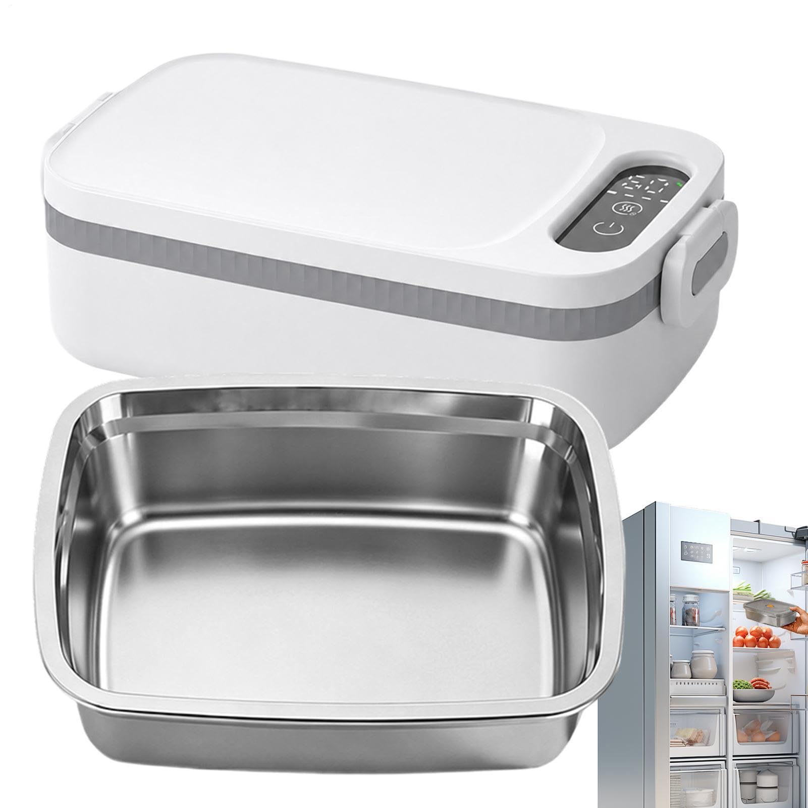 Portapranzo elettrico riscaldabile con batteria da 12.000 mAh, grande capacità | Scaldavivande riscaldabile per conducenti, adulti, studenti, genitori impegnati, picnic, viaggi, pendolari