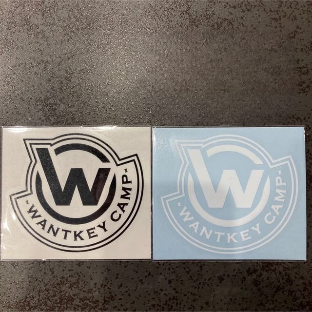 wantkey camp正規品ステッカーセット（白、黒） Amazon | WANTKEY CAMP ステッカー 白黒 2枚セット | シール
