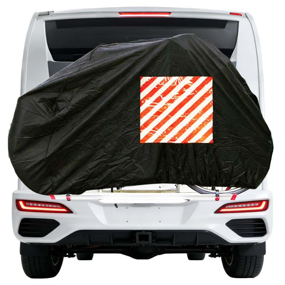 Bache Velo, 420D Oxford Bache Velo Camping car avec Corde de 2.6m, Housse Velo Camping Car, Housse Vélo Exterieur pour Camping, Camping-Car, Porte-Vélos Arrière