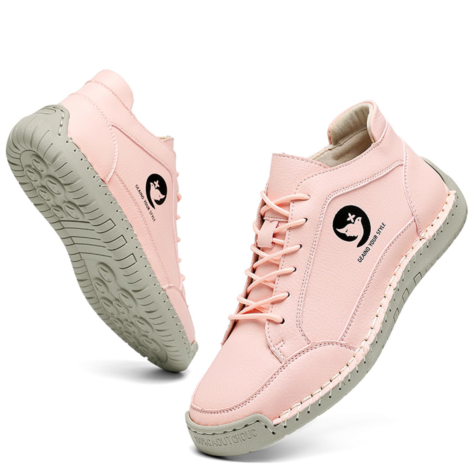 Generisch 2026 Bequeme orthopädische Sneaker für Damen, handgefertigte orthopädische Lederschuhe, weiche und Bequeme Slipper. (40)