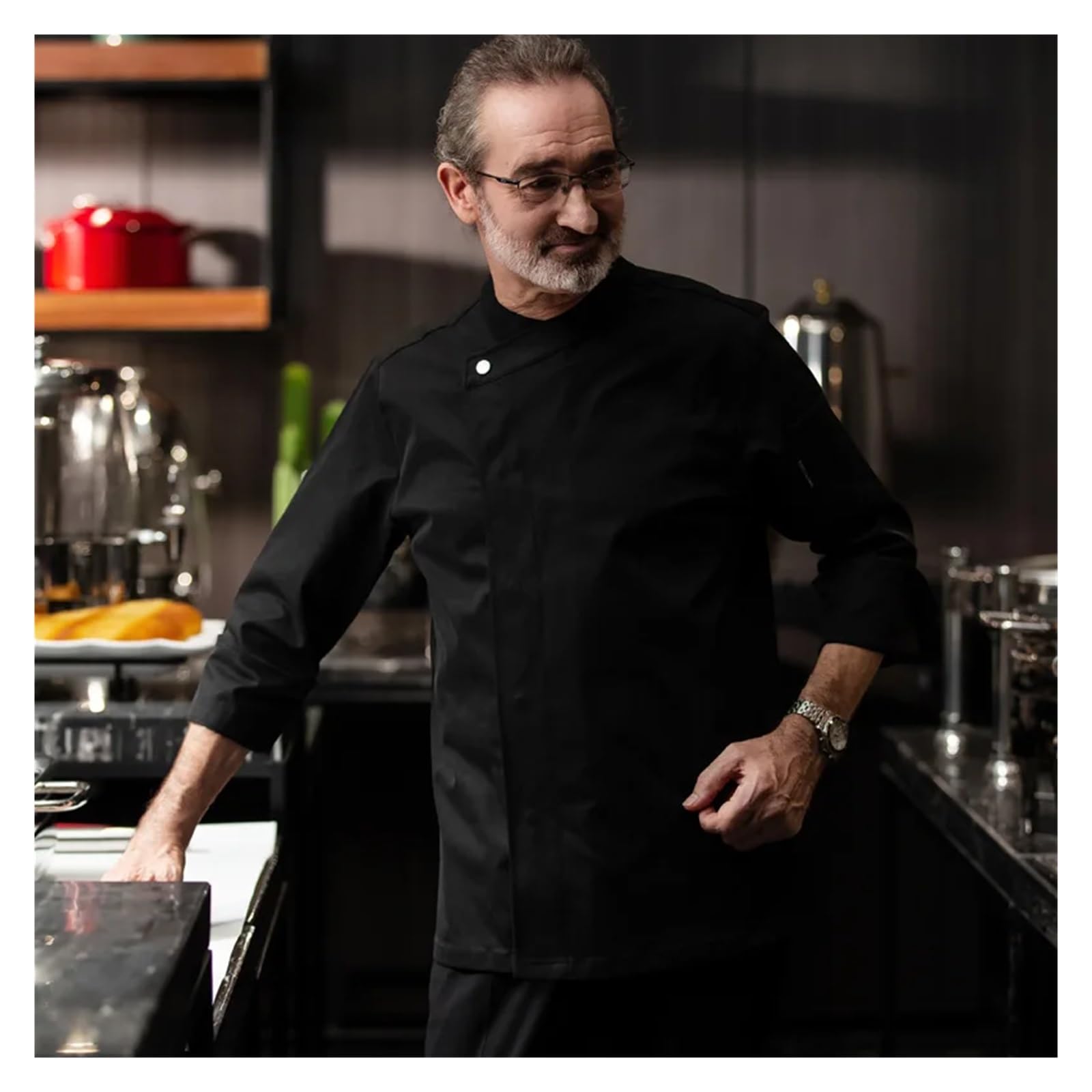 Divisa Cuoco Abbigliamento da Lavoro Invernale Giacca da Cuoco Attrezzatura for Catering Ristorante Chef Uomo Hotel Costume Panettiere
