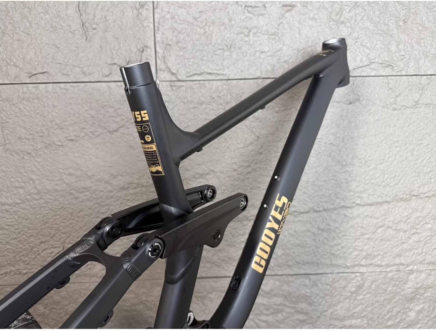 27.5/29er Enduro Mountain Bike Frame 15.5"/17"/18" DH/AM Full Suspension Soft Tail Frame 12 * 148mm Thru Axle Boost Aluminium Alloy Disc Brake Frame(Black,29 * 17in)