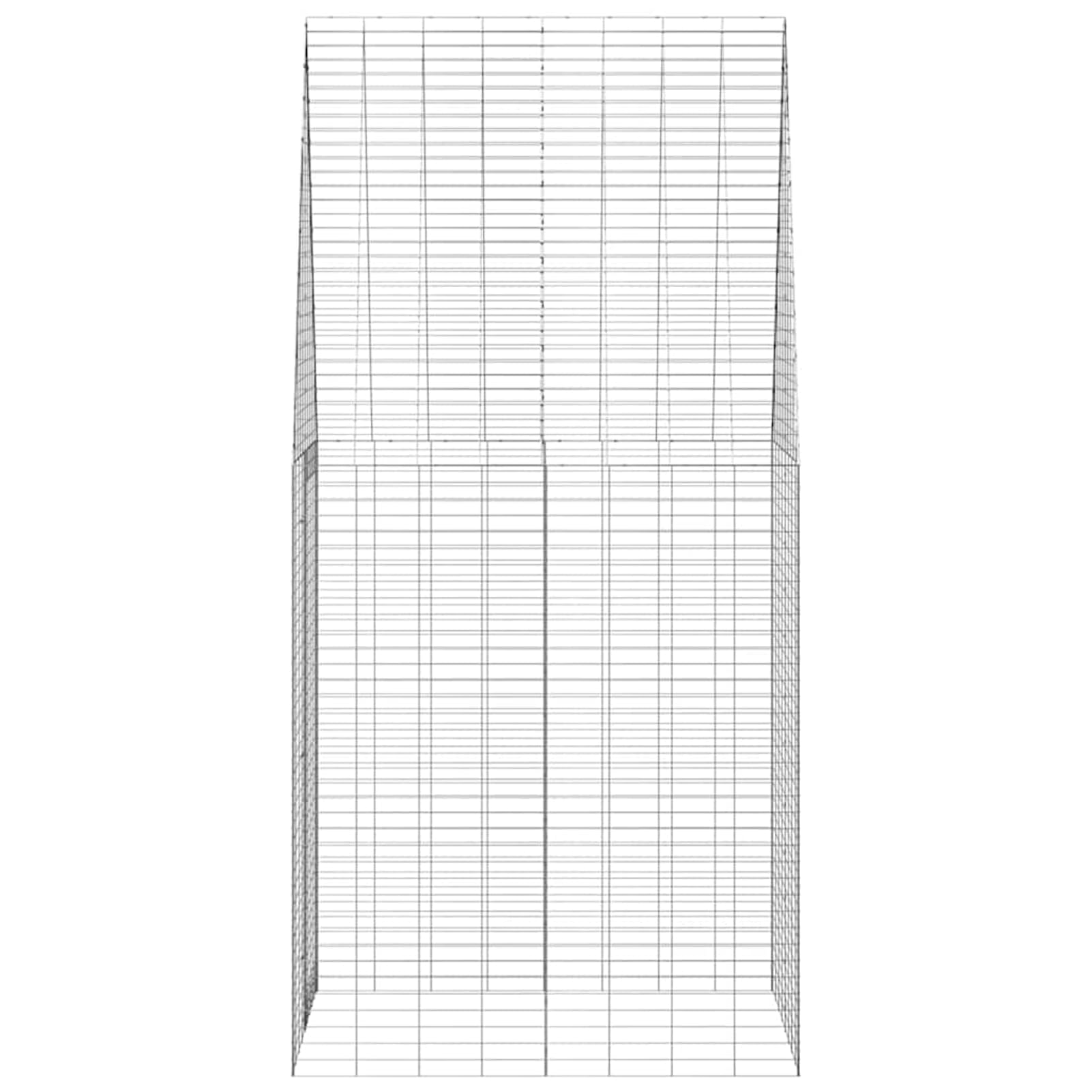 Gecheer Hasenkäfig für Kleintiere, verzinkter Stahl, wetterfest, 100 x 100 x 210 cm, mit Stauraumfach, for Meerschweinchen, Kaninchen und Hamster