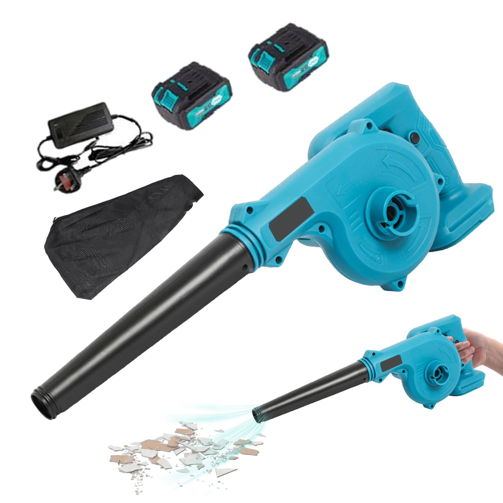 Aspiratore foglie elettrico - Soffiatore aspiratore, attrezzo pulizia | giardino | Aspirafoglie per giardino secco, potente aspirapolvere esterno, aspirafoglie per prato senza fatica e cavi ingombr