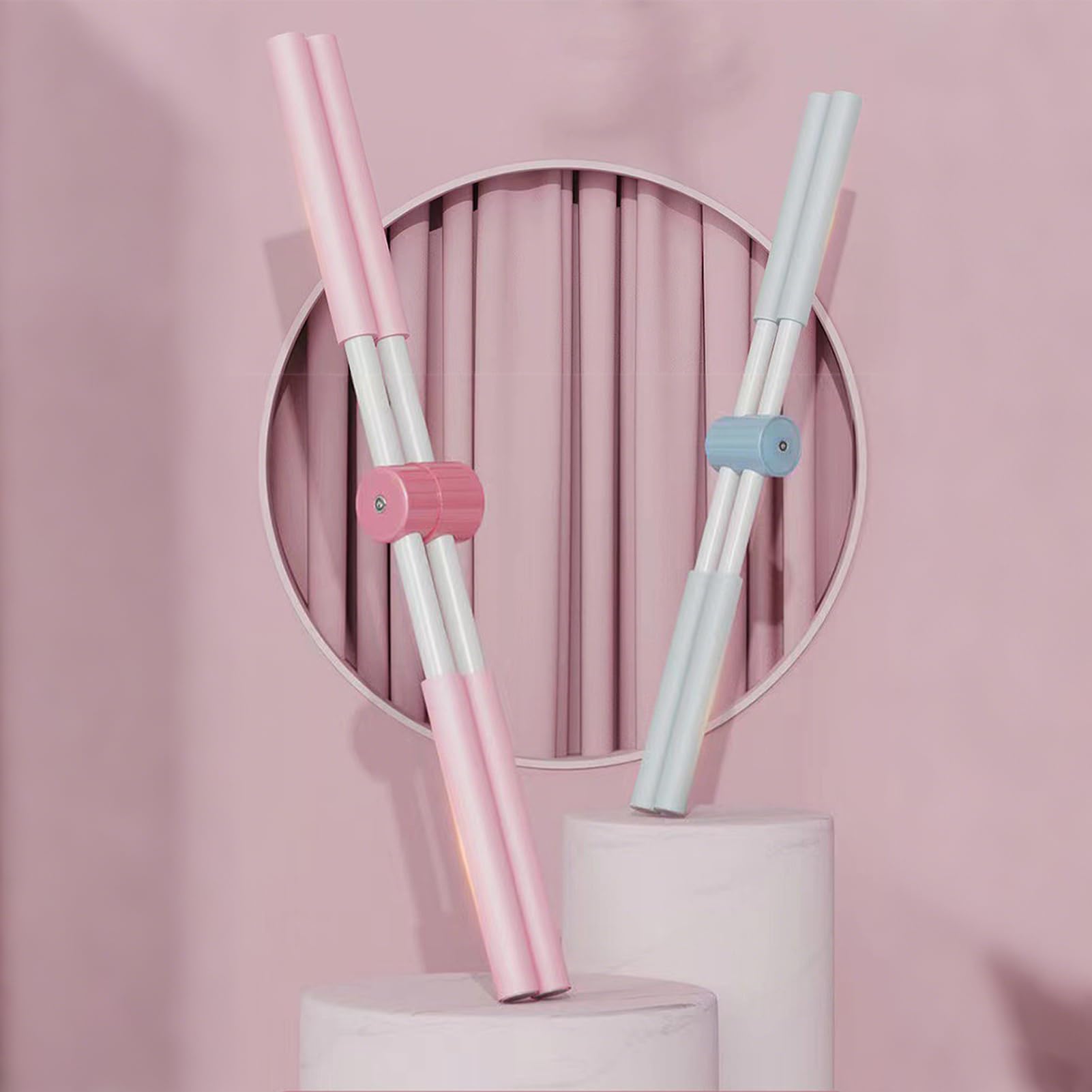 Correcteur de posture bâton de yoga en acier inoxydable mousse ABS – Barre d'entraînement anti-rondeur dos cou pour femmes
