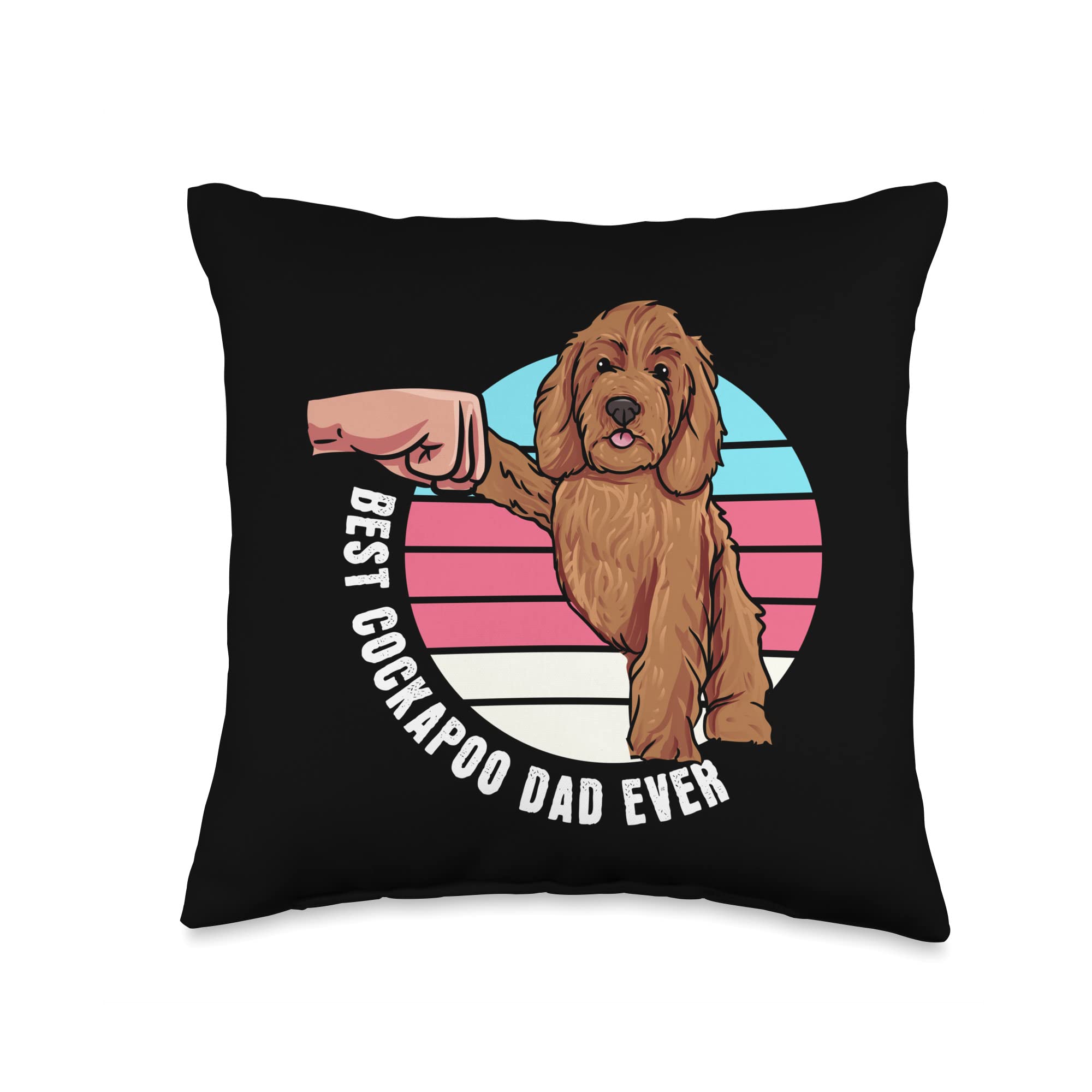 Teefies Dog Gift Co. Cockerdoodle Dog Owner Gift-I Love My Cockapoo Throw Pillow, 16x16, Multicolor