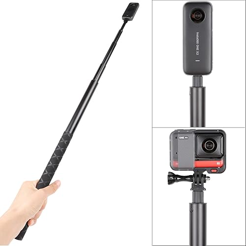 Miniatura 7 de PellKing Palo selfie invisible largo de 77 pulgadas para Insta360 ONE X5, X4, X3, X2, X, Insta360 ONE R, RS, DJI OSMO 360, GoPro Max, cámara Insta