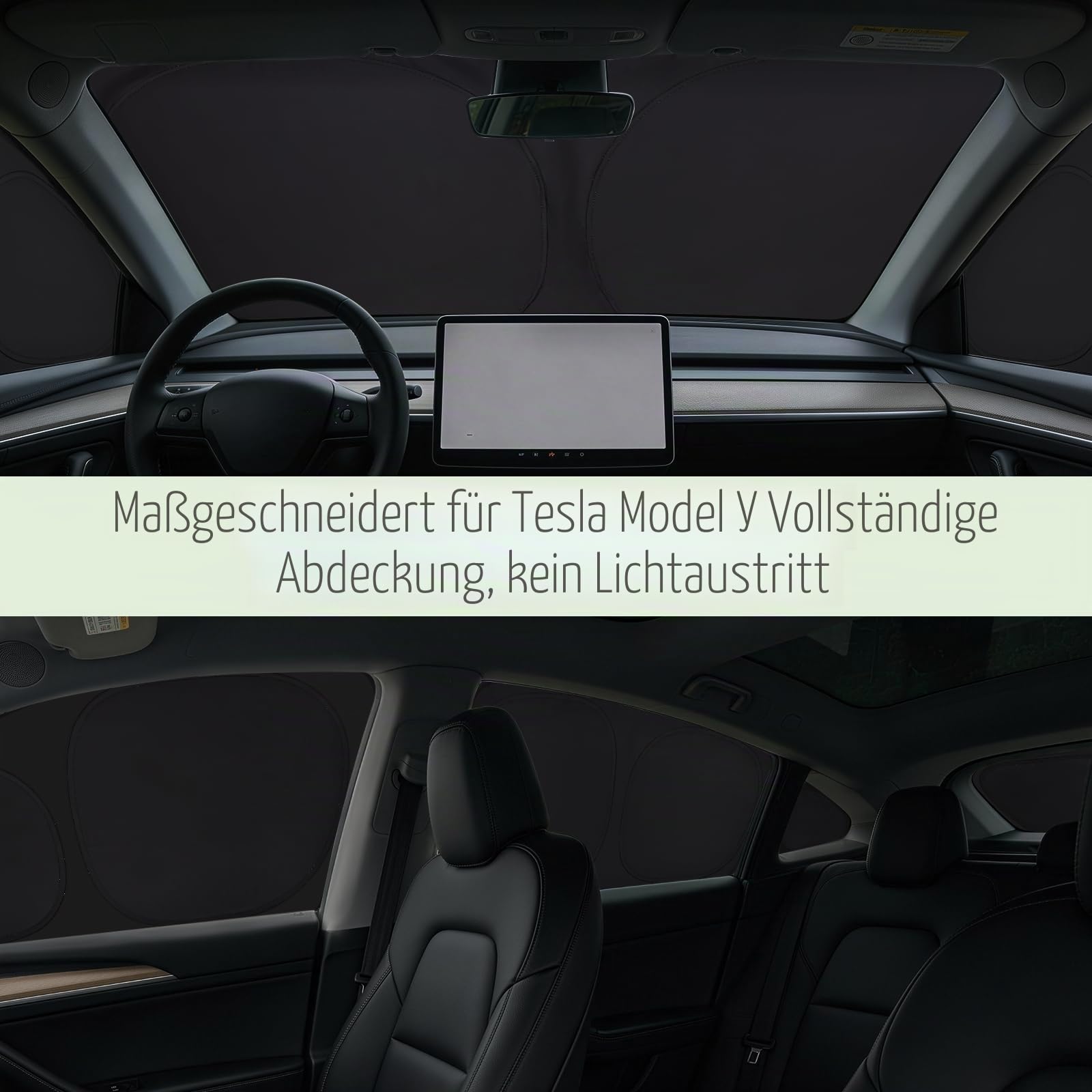 Sonnenschutz Auto für Skoda Kodiaq 2017-2024 Frontscheibe - 8 Stück | Perfekte Passform, 6-lagiger Stoff, Windschutzscheibe Heckscheibe Seitenscheibe, Schützt Privatsphäre, Verdunkelung