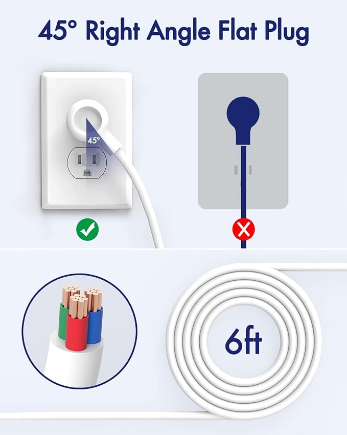 Protector eléctrico AUOPLUS con 6 tomas y 4 USB 6ft miniatura 3