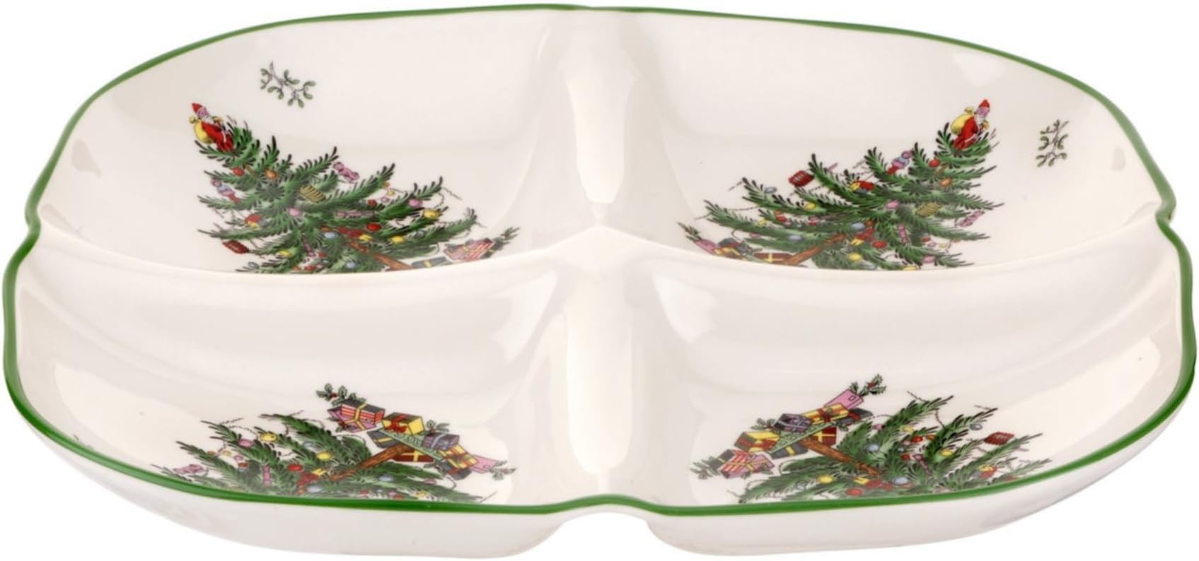 Spode Christmas Tree Sculpted 4 Section Tray