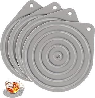 IMIKEYA 4 Almohadillas Aislantes Redondas No Resistentes Al Calor para Estufas Salvamanteles para Platos Ollas Fiestas Soportes De Silicona Cubiertas Protectoras para Encimeras