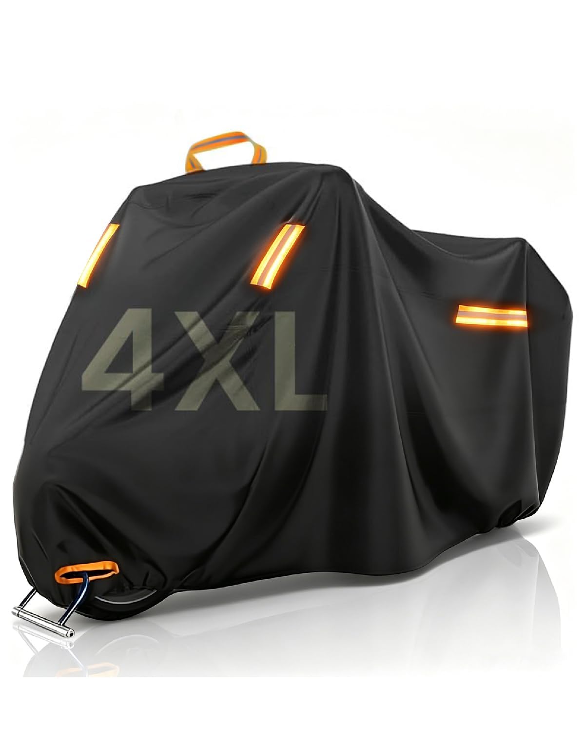 Bâche de protection pour moto, 4XL, 420D, imperméable, résistante aux UV, à la poussière, au vent, convient pour de nombreux modèles (295 x 110 x 140 cm)
