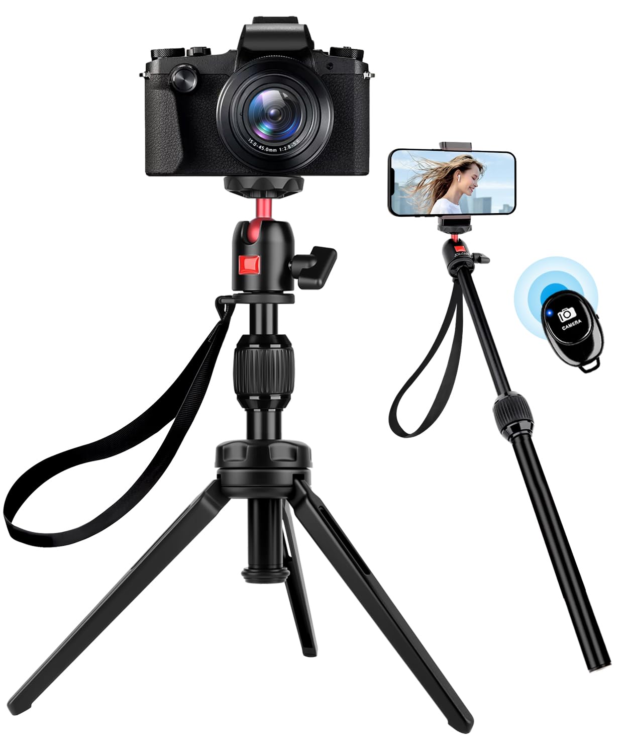 Mini Tripod Camera Holder Portable 360 Adjustable Ball Head For Vlogs And Desktop Use