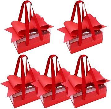 Sanfly Valentines Day Gift Box Squared Gift Boxes with Transparent Lid Flower Box Flower Box Packaging for Wedding Mothers Day